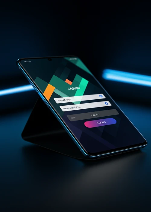 Interface de connexion sécurisée de Gratorama Casino montrant des champs pour le nom d'utilisateur et le mot de passe, avec des logos de jeux à l'arrière-plan.